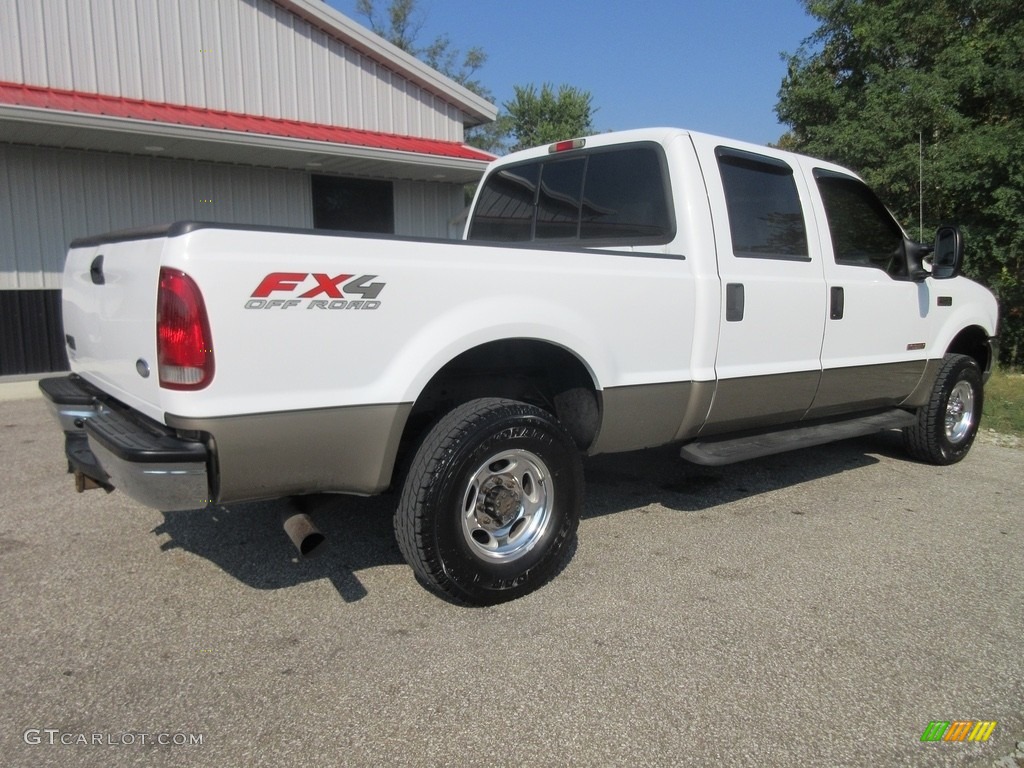 2004 F250 Super Duty Lariat Crew Cab 4x4 - Oxford White / Medium Parchment photo #8