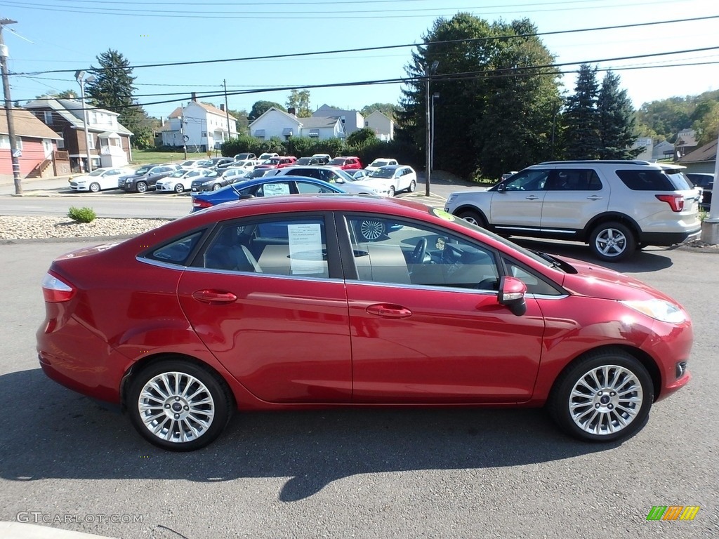 2014 Fiesta Titanium Sedan - Ruby Red / Charcoal Black photo #4