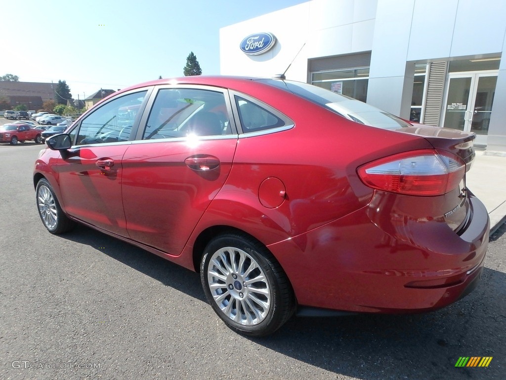 2014 Fiesta Titanium Sedan - Ruby Red / Charcoal Black photo #7