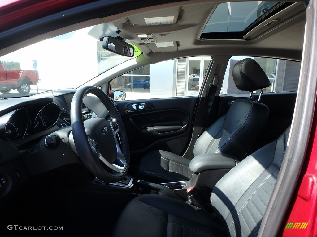 2014 Fiesta Titanium Sedan - Ruby Red / Charcoal Black photo #9