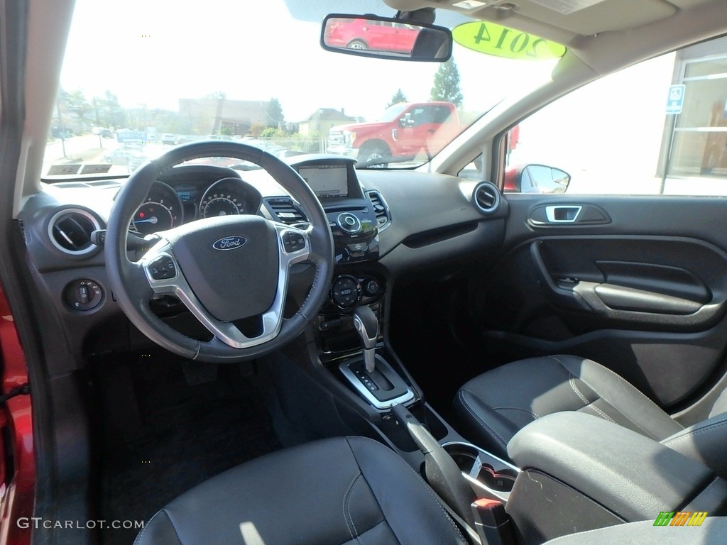 2014 Fiesta Titanium Sedan - Ruby Red / Charcoal Black photo #11