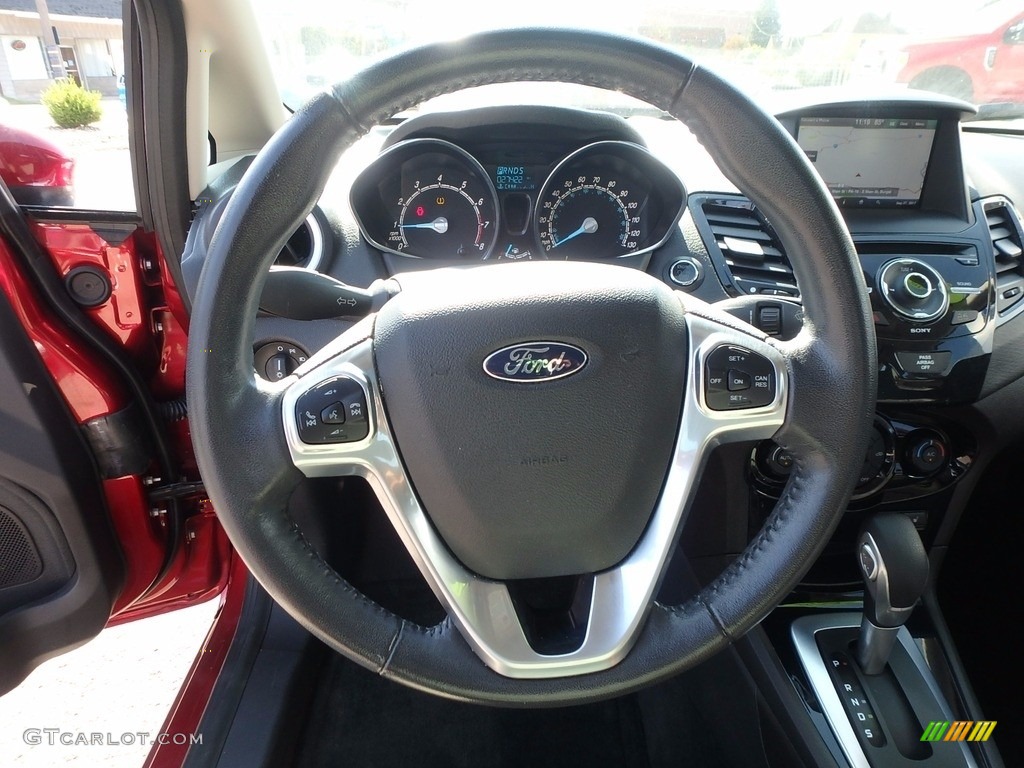 2014 Fiesta Titanium Sedan - Ruby Red / Charcoal Black photo #16
