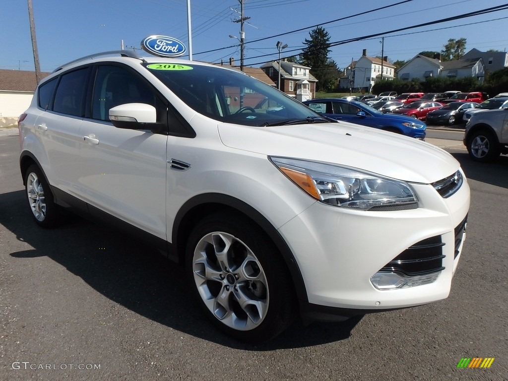 2015 Escape Titanium 4WD - White Platinum Metallic Tri-Coat / Charcoal Black photo #3