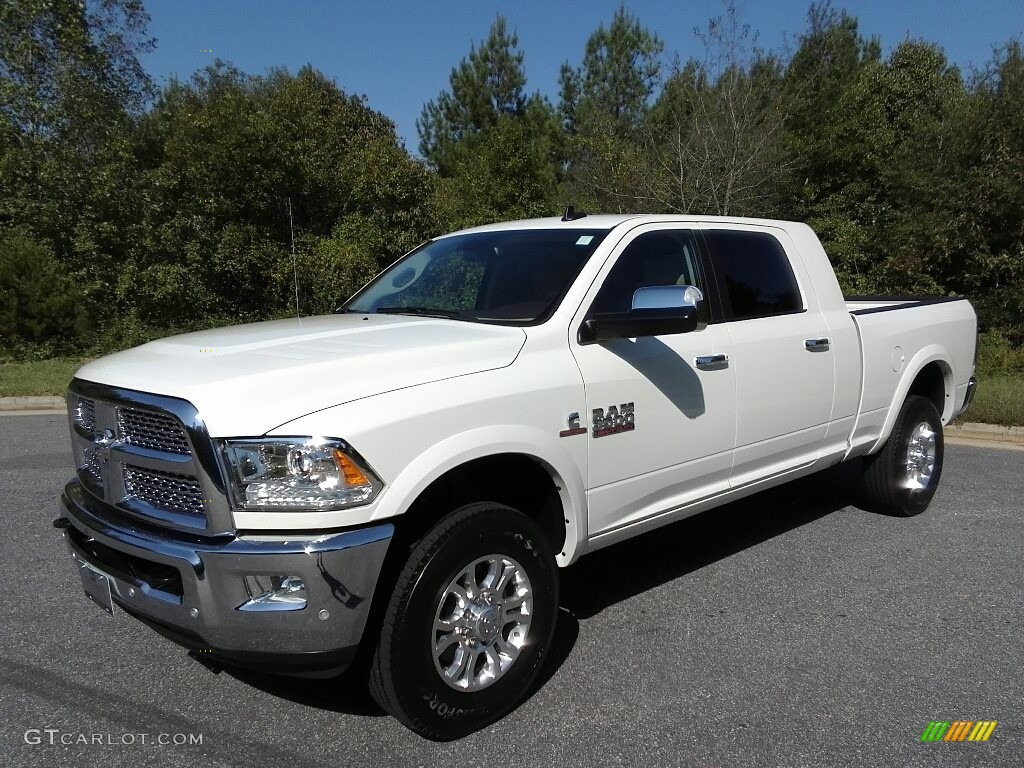 Pearl White 2018 Ram 3500 Laramie Mega Cab 4x4 Exterior Photo #122996829