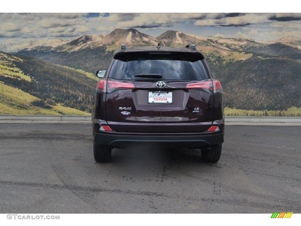 2018 RAV4 LE AWD - Black Current Metallic / Black photo #4