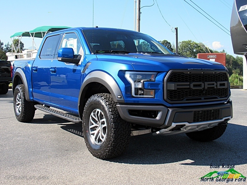 2018 F150 SVT Raptor SuperCrew 4x4 - Lightning Blue / Black photo #7