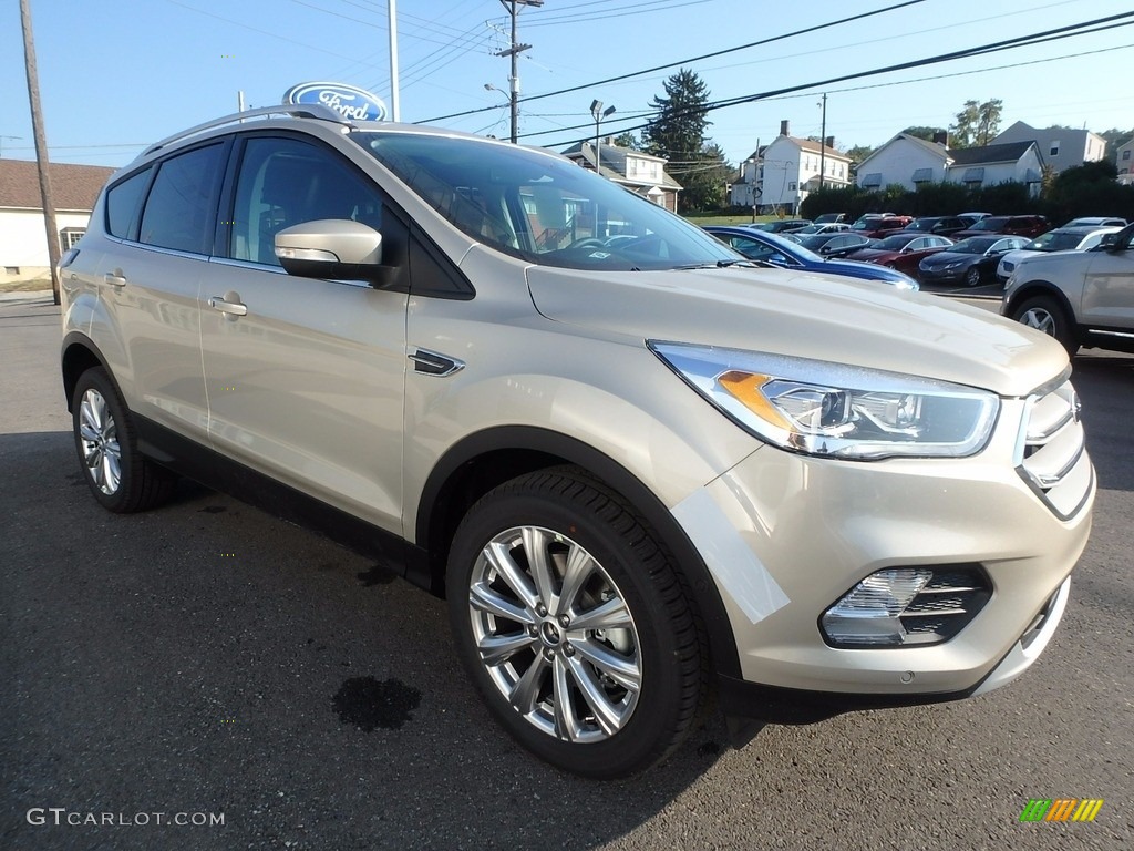 White Gold 2018 Ford Escape Titanium 4WD Exterior Photo #122997975