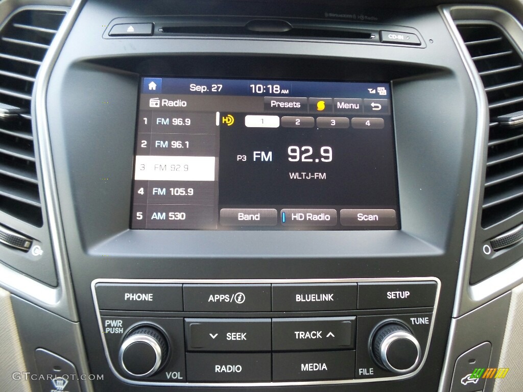 2018 Hyundai Santa Fe Sport 2.0T AWD Controls Photo #122998276
