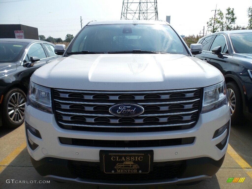 2017 Explorer Limited 4WD - White Platinum / Ebony Black photo #2