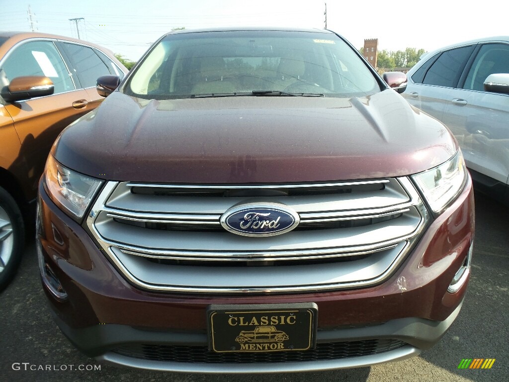 2017 Edge SEL AWD - Burgundy Velvet Metallic / Dune photo #2