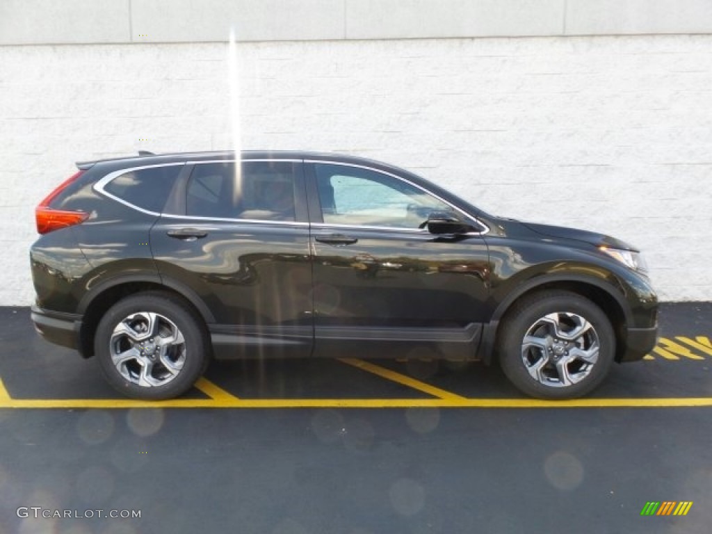 2017 CR-V EX AWD - Dark Olive Metallic / Black photo #2