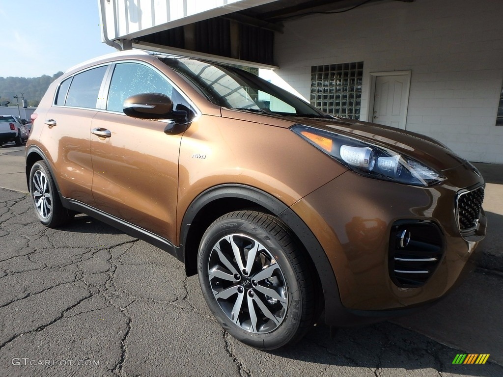 Burnished Copper 2018 Kia Sportage EX AWD Exterior Photo #123001308
