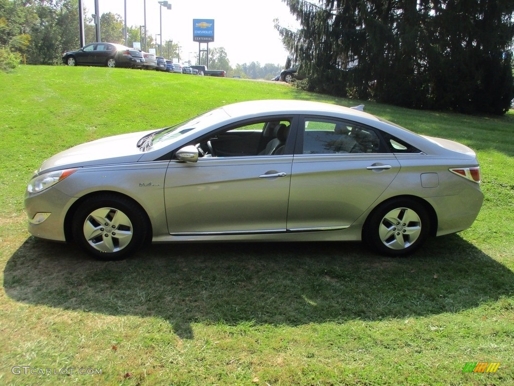 2011 Sonata Hybrid - Hyper Silver Metallic / Gray photo #17