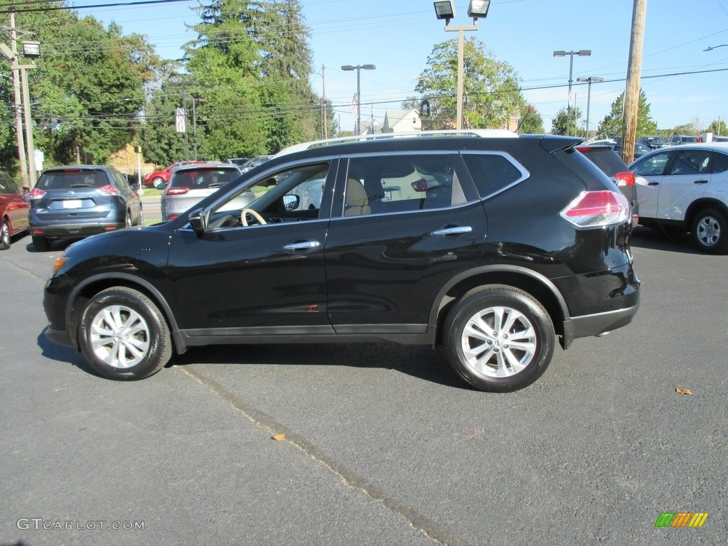 2015 Rogue SV AWD - Super Black / Almond photo #9