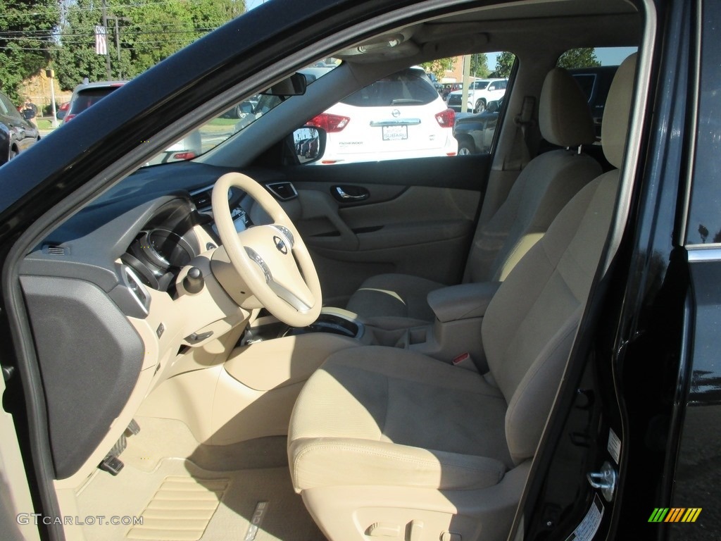 2015 Rogue SV AWD - Super Black / Almond photo #12