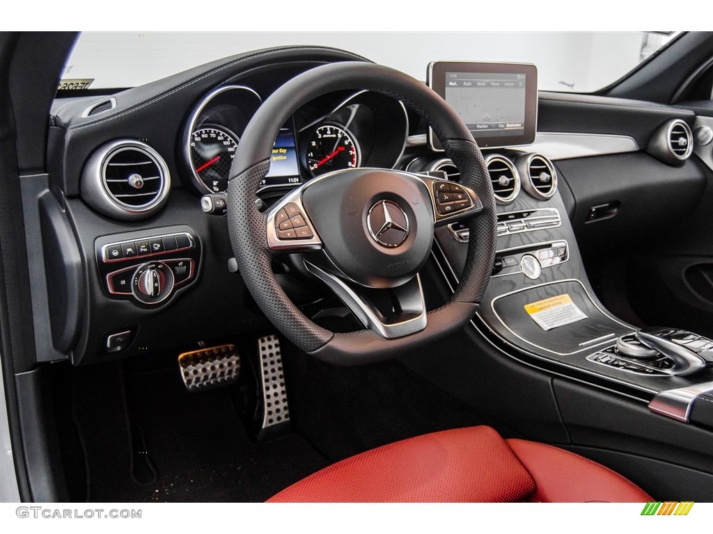 2018 Mercedes-Benz C 43 AMG 4Matic Cabriolet Cranberry Red/Black Dashboard Photo #123004716