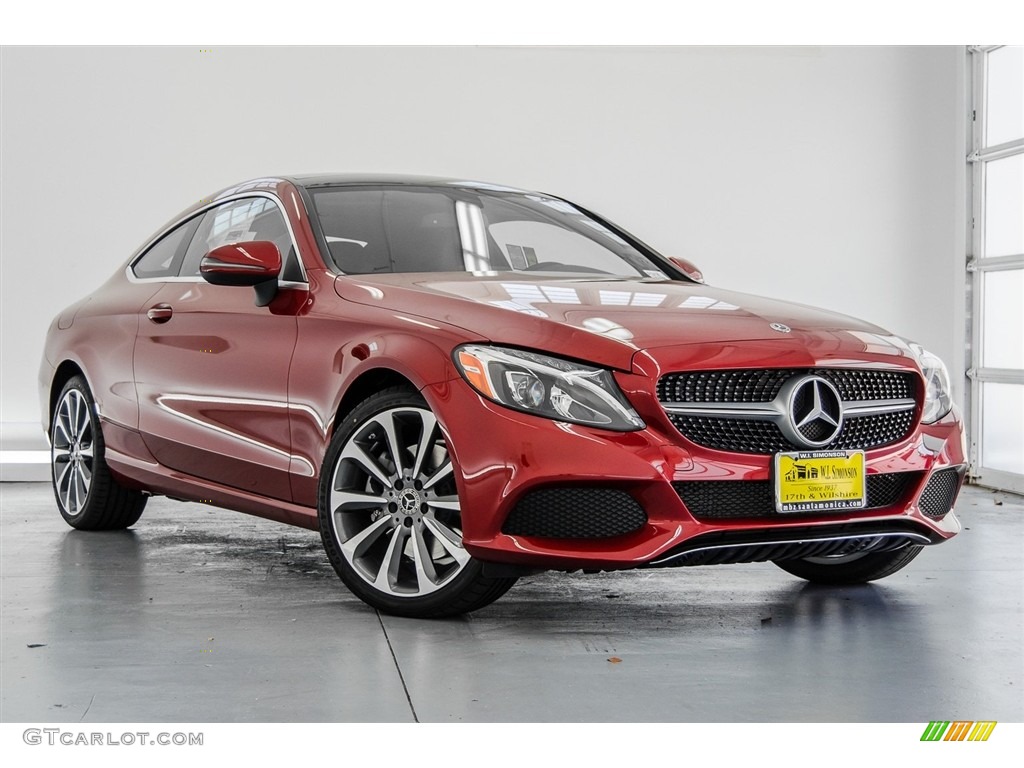designo Cardinal Red Metallic 2018 Mercedes-Benz C 300 Coupe Exterior Photo #123005214