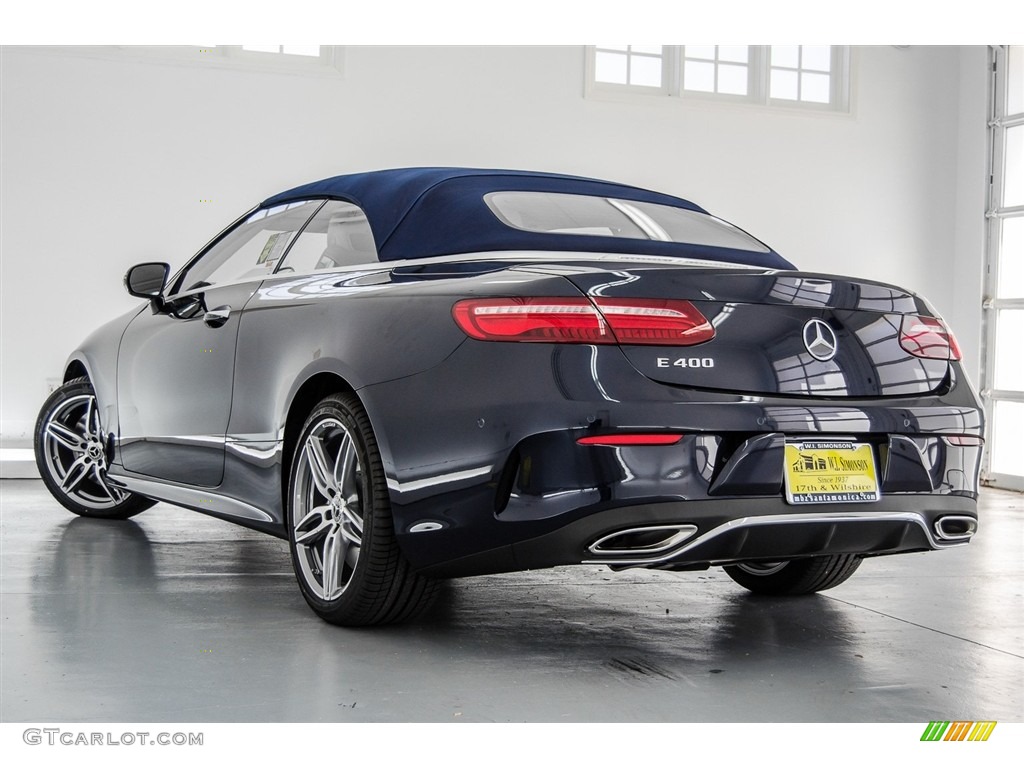 2018 E 400 Convertible - Lunar Blue Metallic / Macchiato Beige/Yacht Blue photo #3