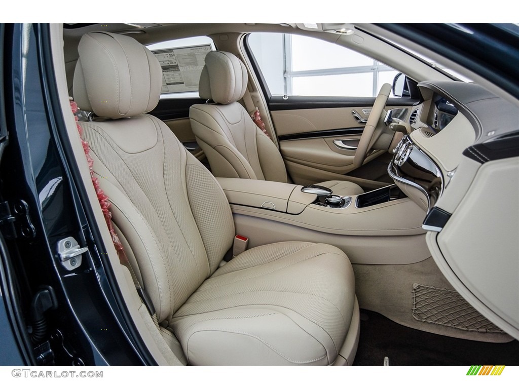 Silk Beige/Espresso Brown Interior 2018 Mercedes-Benz S 450 Sedan Photo #123006159