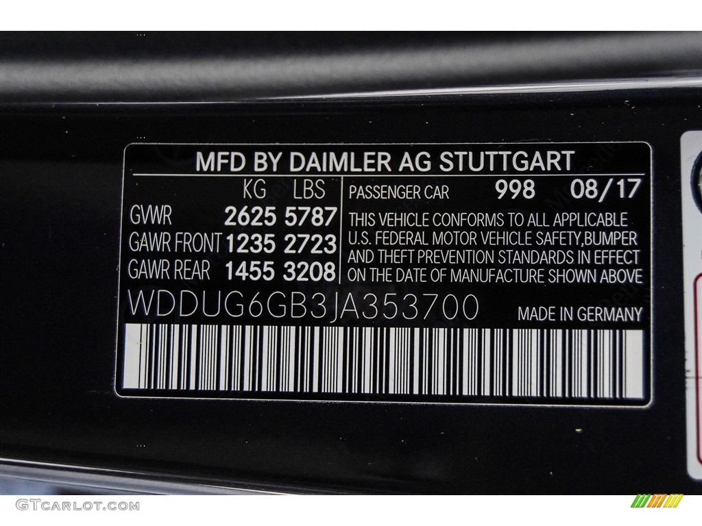 2018 S Color Code 998 for Anthracite Blue Metallic Photo #123006369
