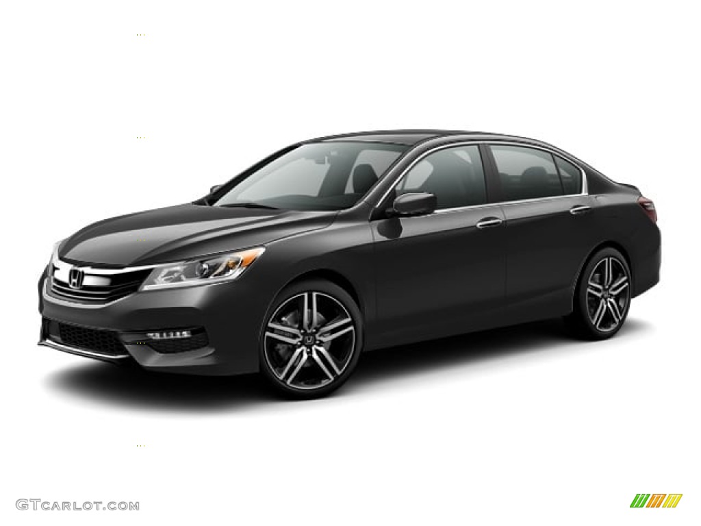 2017 Accord Sport Sedan - Modern Steel Metallic / Black photo #16