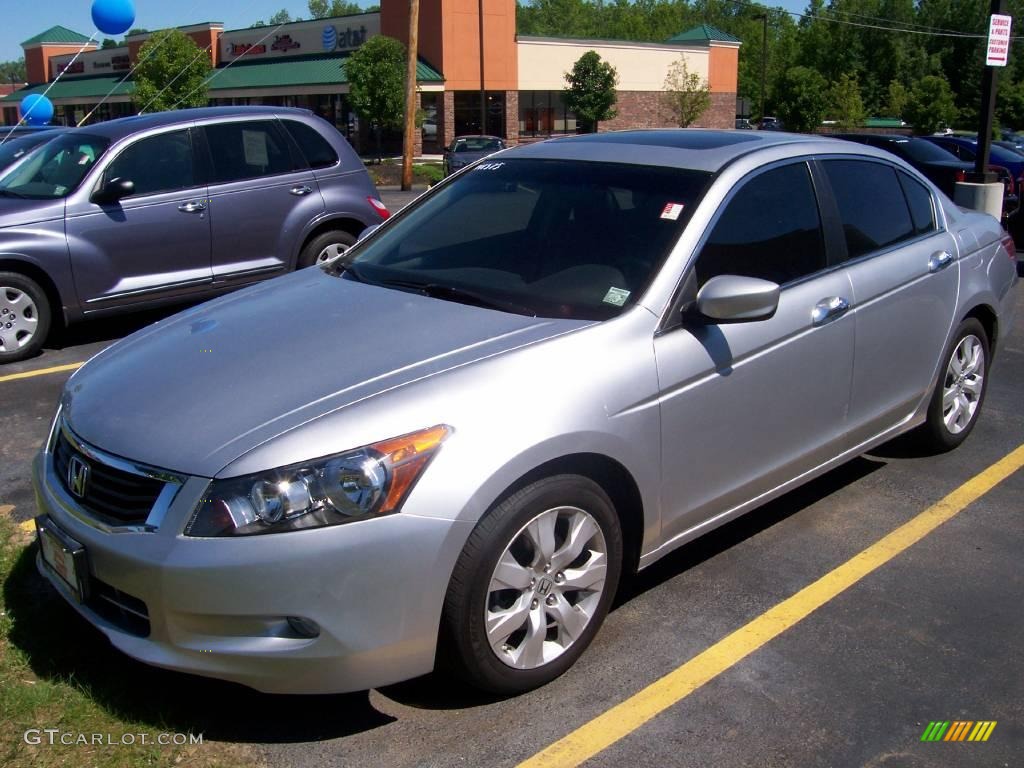 2008 Accord EX-L V6 Sedan - Alabaster Silver Metallic / Black photo #1