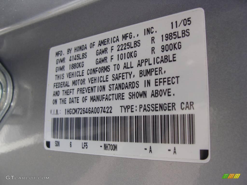2006 Accord EX-L Coupe - Alabaster Silver Metallic / Black photo #25
