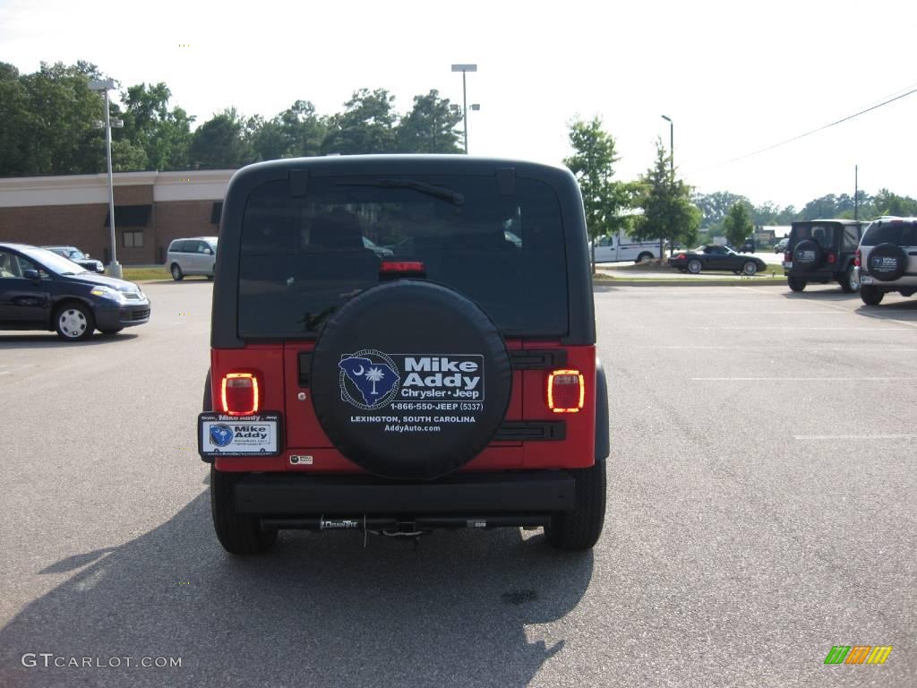 2006 Wrangler X 4x4 - Flame Red / Dark Slate Gray photo #11