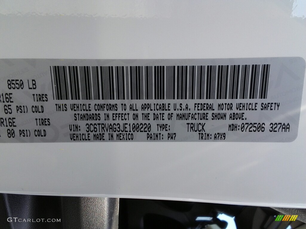 2018 ProMaster Color Code PW7 for Bright White Photo #123016626