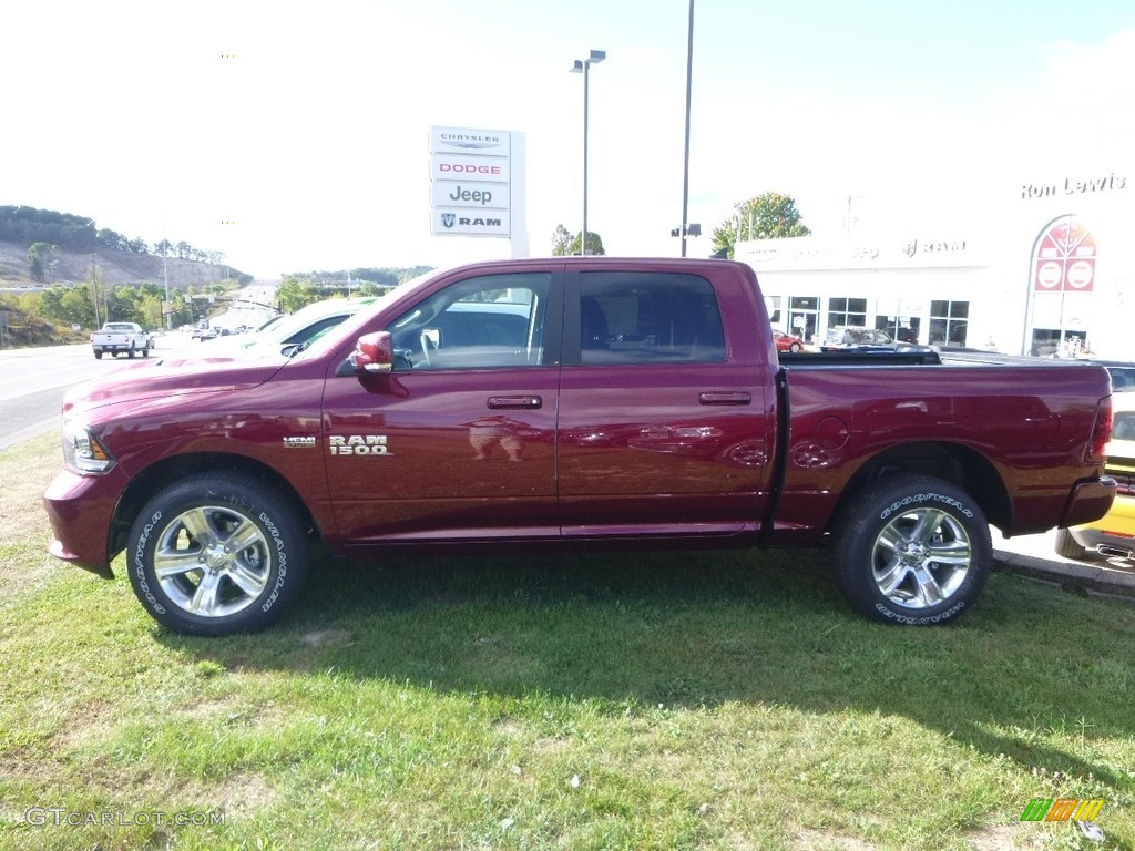 2018 1500 Sport Crew Cab 4x4 - Delmonico Red Pearl / Black photo #2