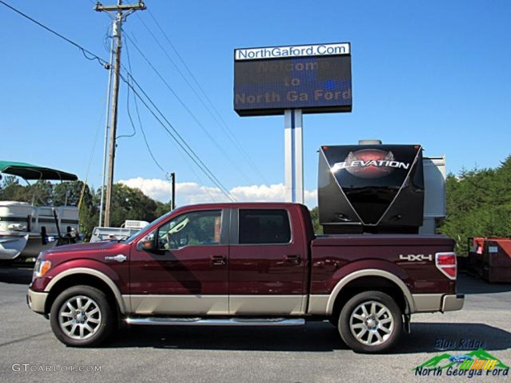 2010 F150 King Ranch SuperCrew 4x4 - Royal Red Metallic / Tan photo #2