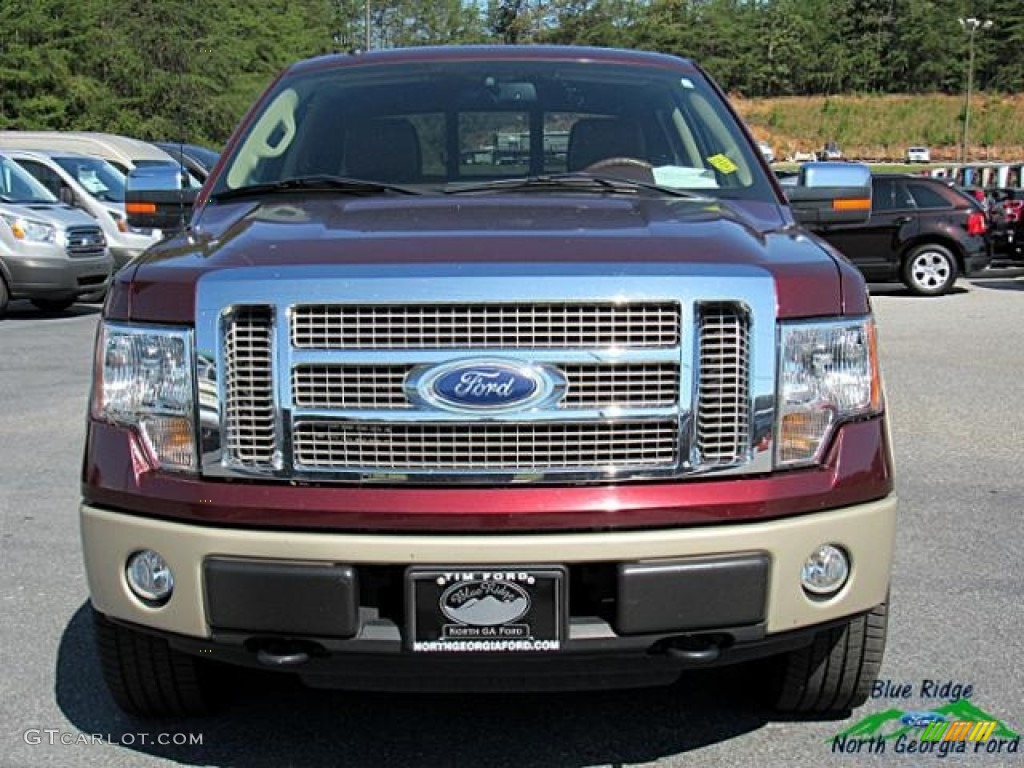 2010 F150 King Ranch SuperCrew 4x4 - Royal Red Metallic / Tan photo #4