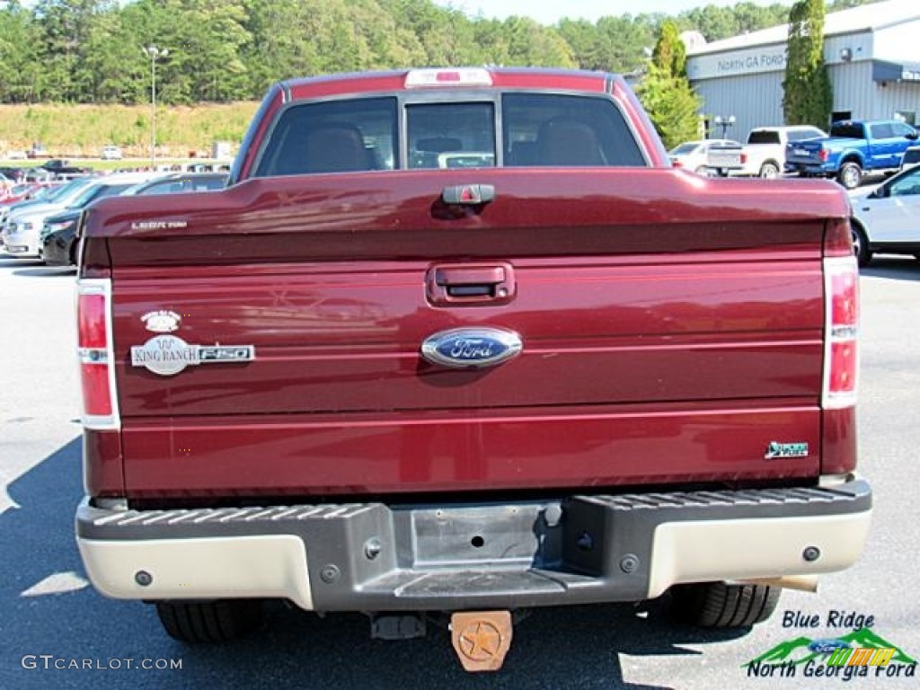 2010 F150 King Ranch SuperCrew 4x4 - Royal Red Metallic / Tan photo #5