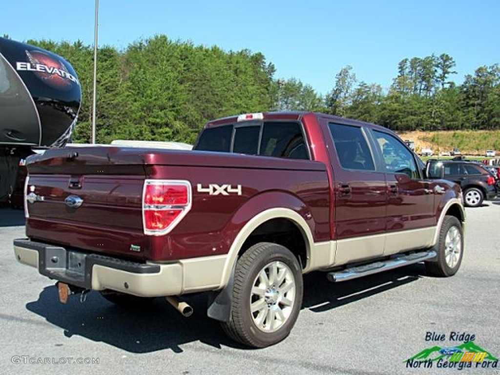 2010 F150 King Ranch SuperCrew 4x4 - Royal Red Metallic / Tan photo #6