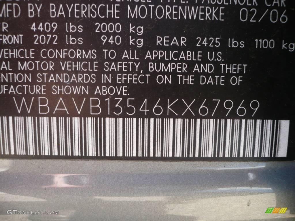2006 3 Series 325i Sedan - Silver Grey Metallic / Beige photo #13