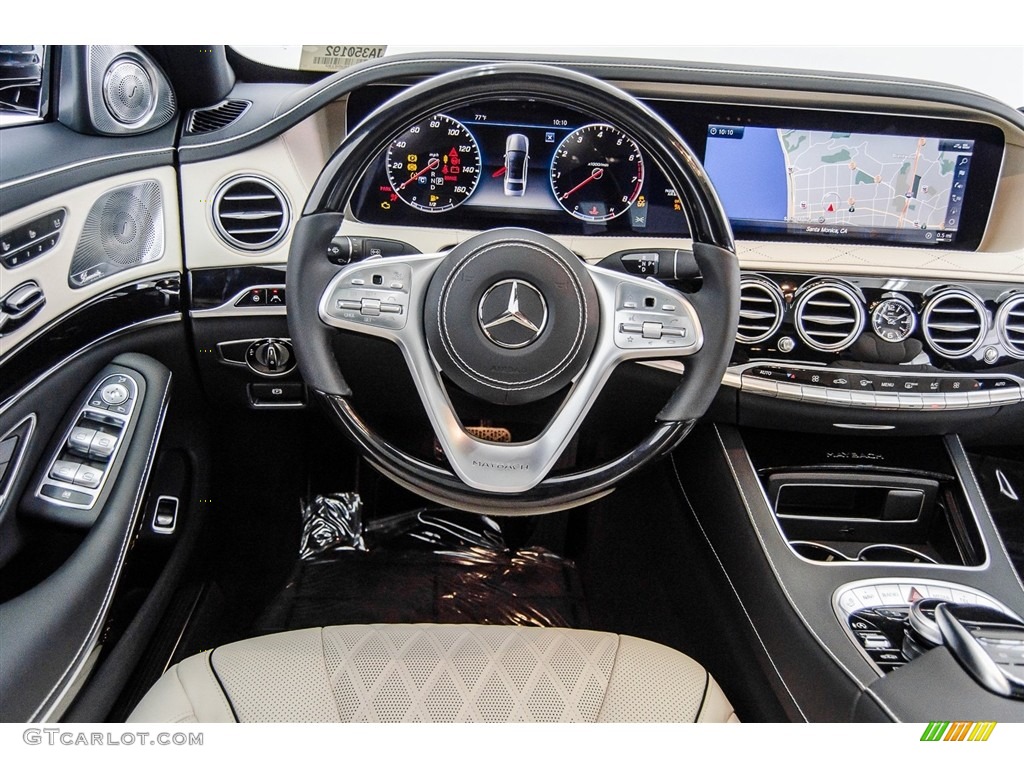 2018 Mercedes-Benz S Maybach S 560 4Matic Porcelain/Black Dashboard Photo #123027234