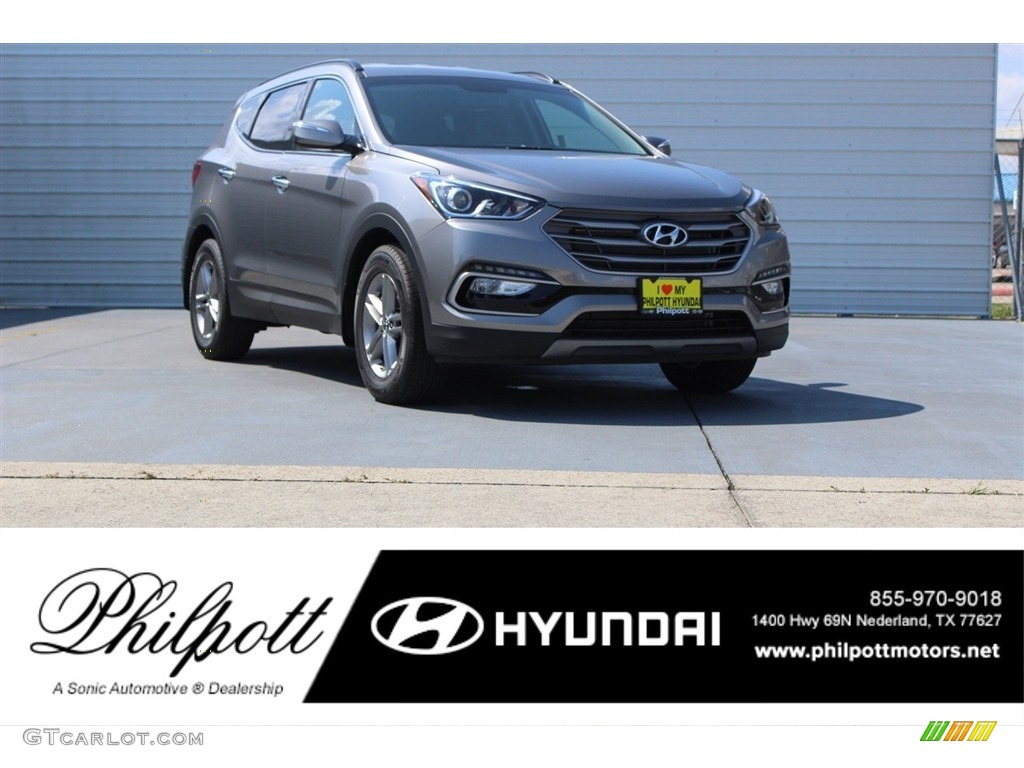 Gray Hyundai Santa Fe Sport