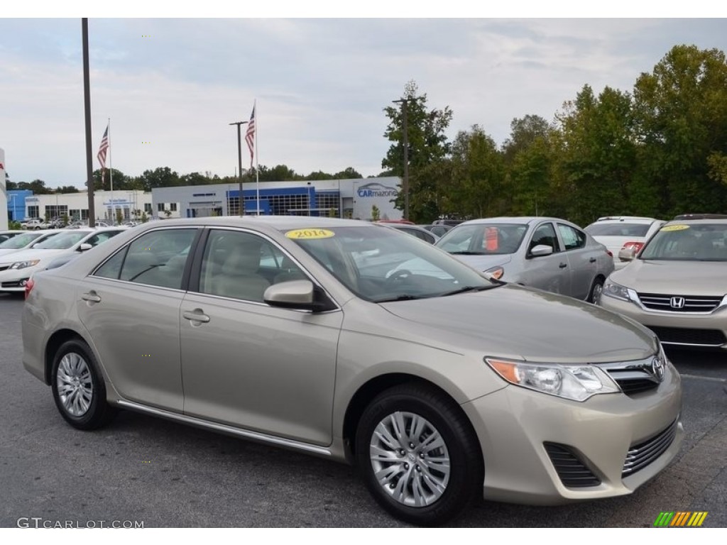 2014 Camry LE - Creme Brulee Metallic / Ivory photo #1