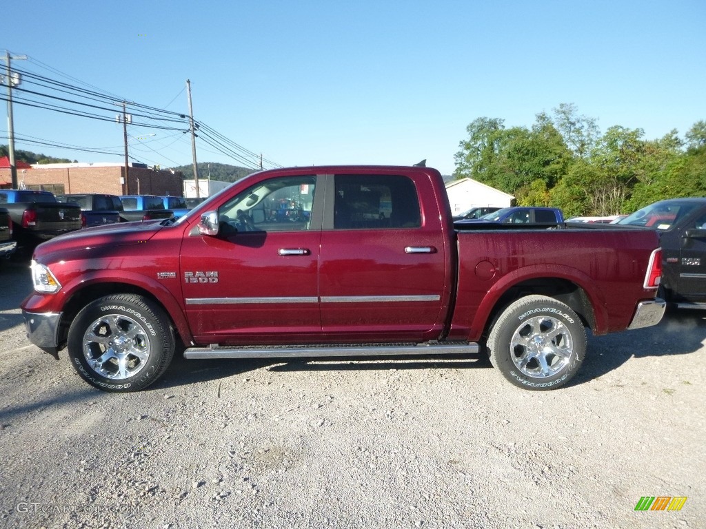 2018 1500 Laramie Crew Cab 4x4 - Delmonico Red Pearl / Canyon Brown/Light Frost Beige photo #2