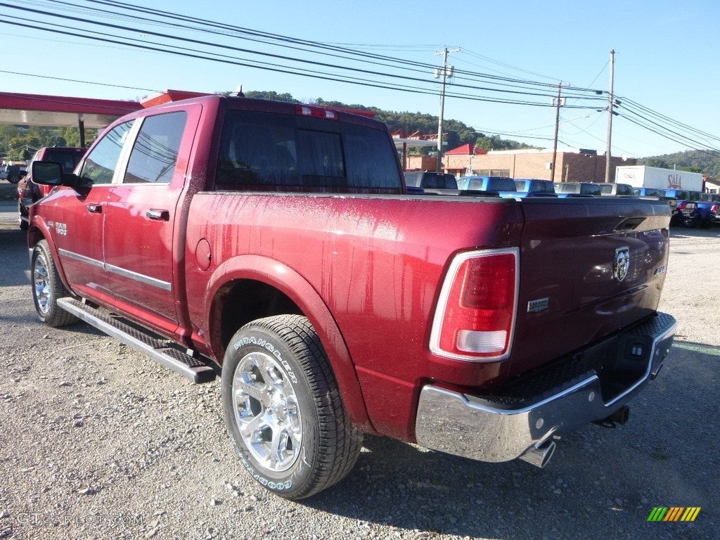 2018 1500 Laramie Crew Cab 4x4 - Delmonico Red Pearl / Canyon Brown/Light Frost Beige photo #3
