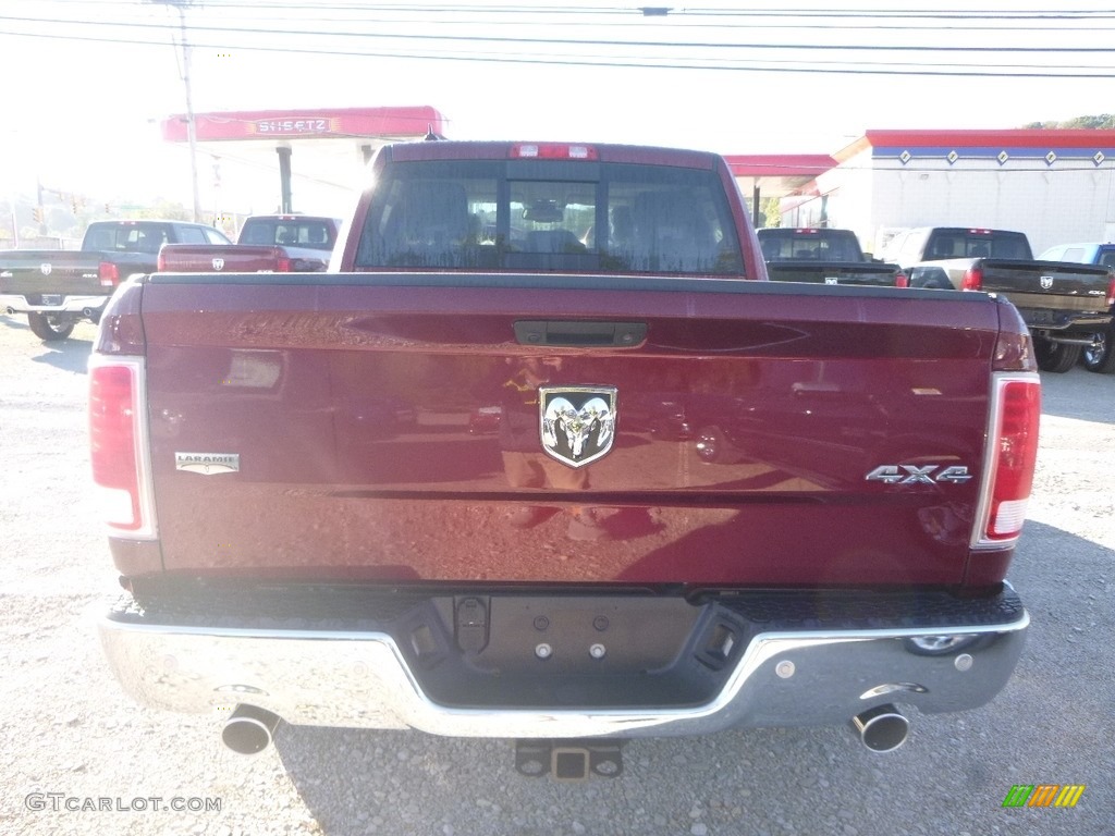 2018 1500 Laramie Crew Cab 4x4 - Delmonico Red Pearl / Canyon Brown/Light Frost Beige photo #4