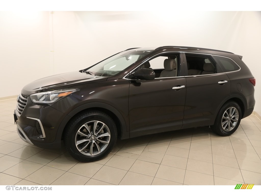 2017 Santa Fe SE AWD - Java Espresso / Beige photo #3