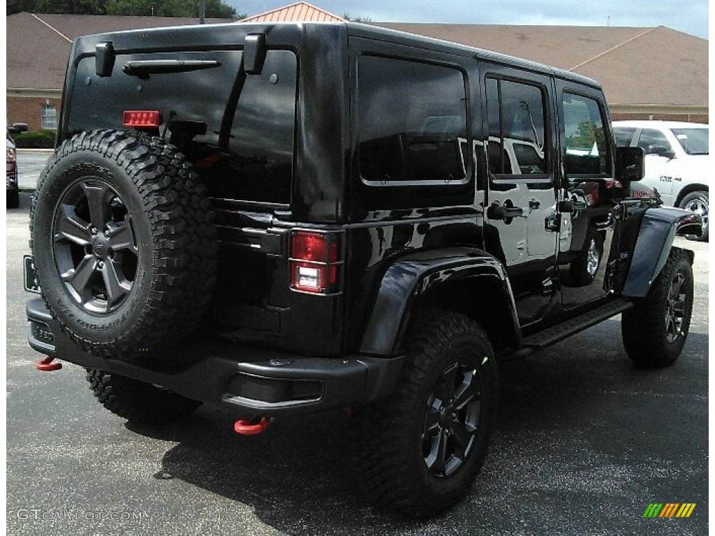 2017 Wrangler Unlimited Rubicon 4x4 - Black / Black photo #3