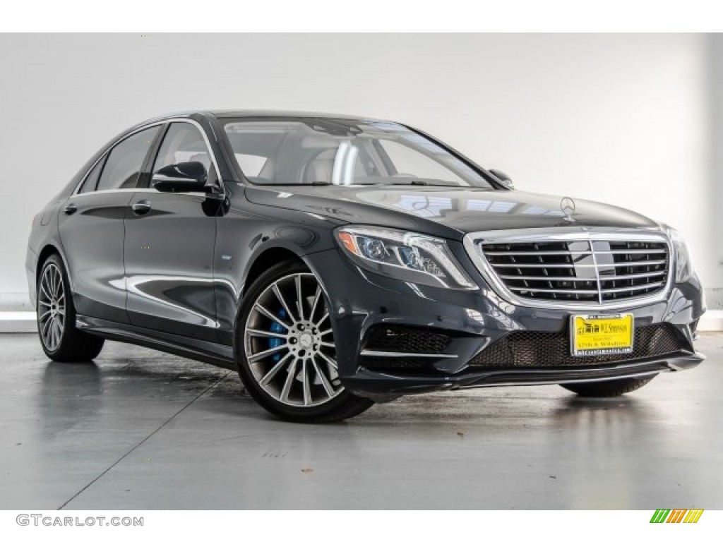 Anthracite Blue Metallic 2016 Mercedes-Benz S 550e Plug-In Hybrid Sedan Exterior Photo #123037869