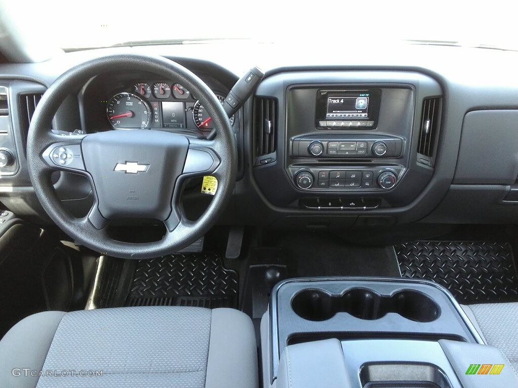 2014 Silverado 1500 WT Double Cab 4x4 - Black / Jet Black/Dark Ash photo #16