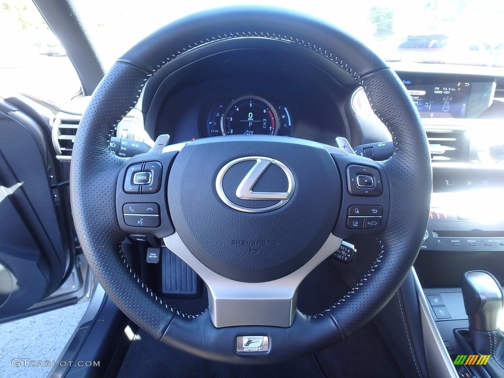 2017 Lexus IS Turbo F Sport Black Steering Wheel Photo #123044820