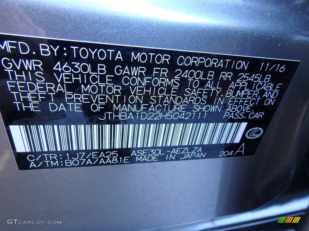 2017 IS Turbo F Sport - Atomic Silver / Black photo #25