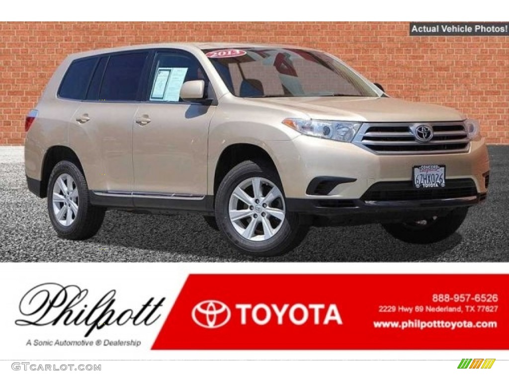 2013 Highlander V6 4WD - Sandy Beach Metallic / Sand Beige photo #1