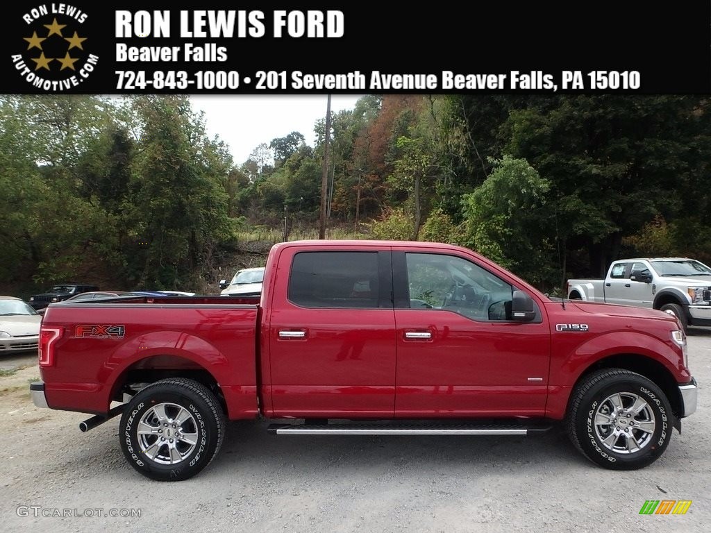 2017 F150 XLT SuperCrew 4x4 - Ruby Red / Earth Gray photo #1