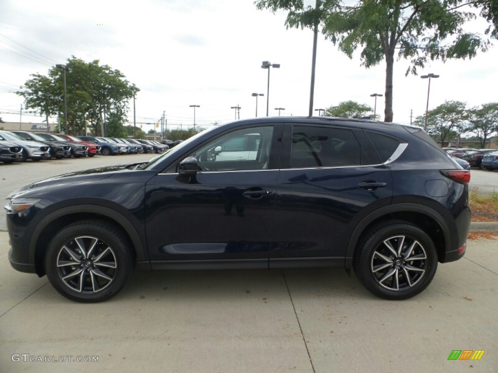 2017 CX-5 Grand Touring AWD - Deep Crystal Blue Mica / Parchment photo #1